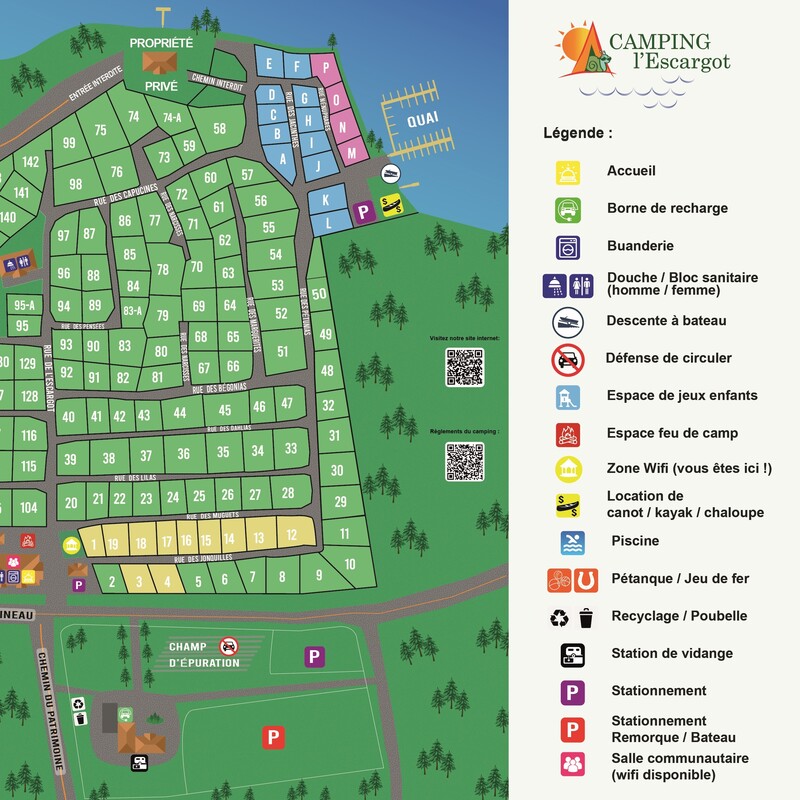 Plan Camping L'escargot 2026